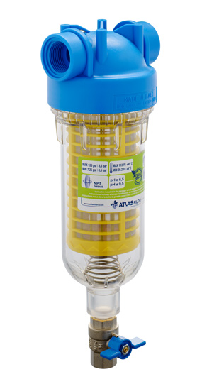 Image of a Presediment Filter removes debirs and other sediment from the water supply